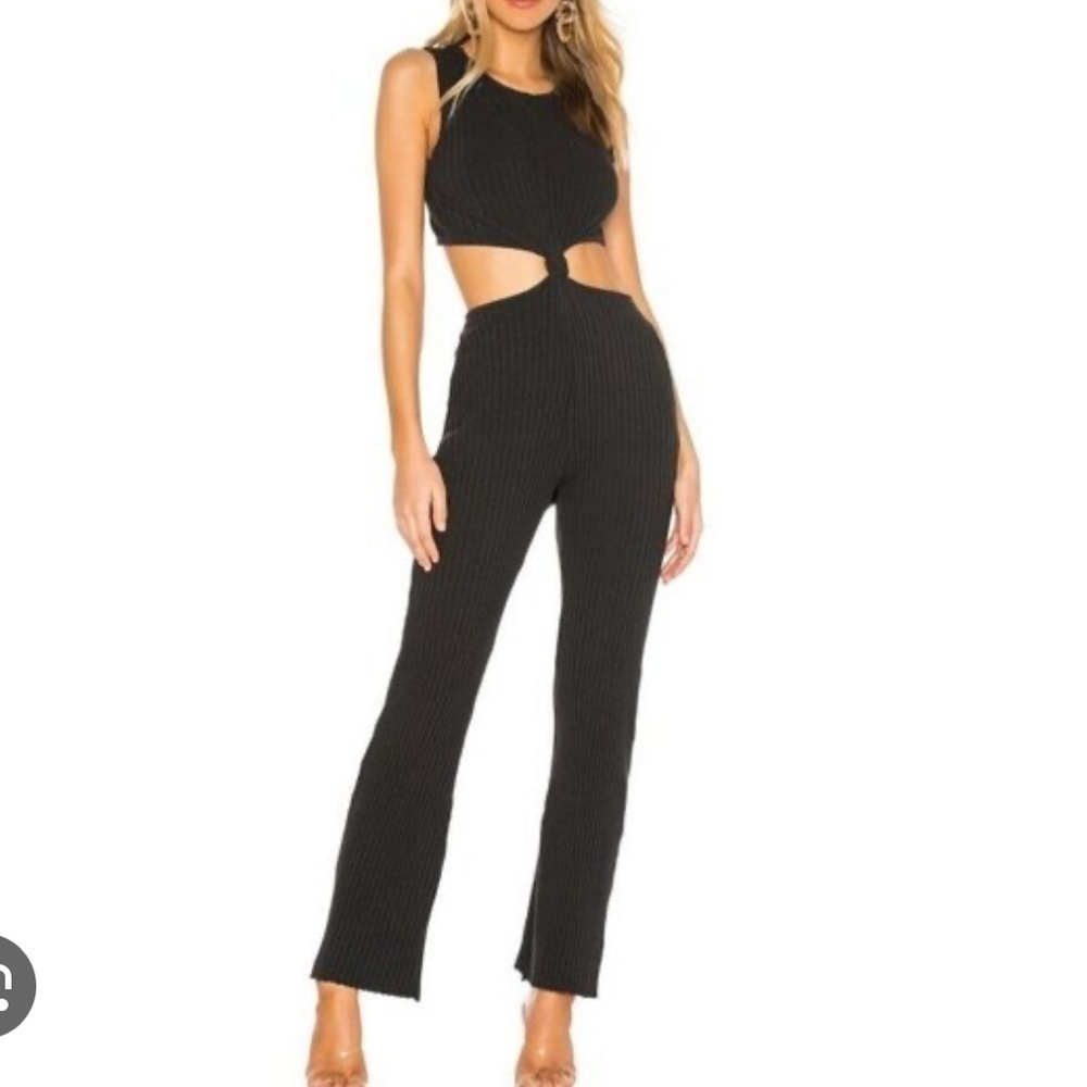 NWT Spiritual Gangster Isa Ribbed black jumpsuit new size small